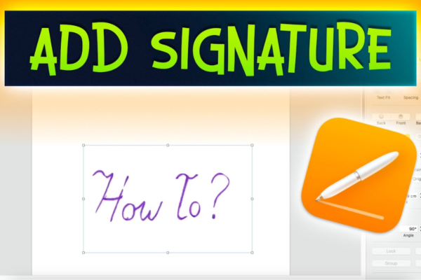 how to sign digitally in pages